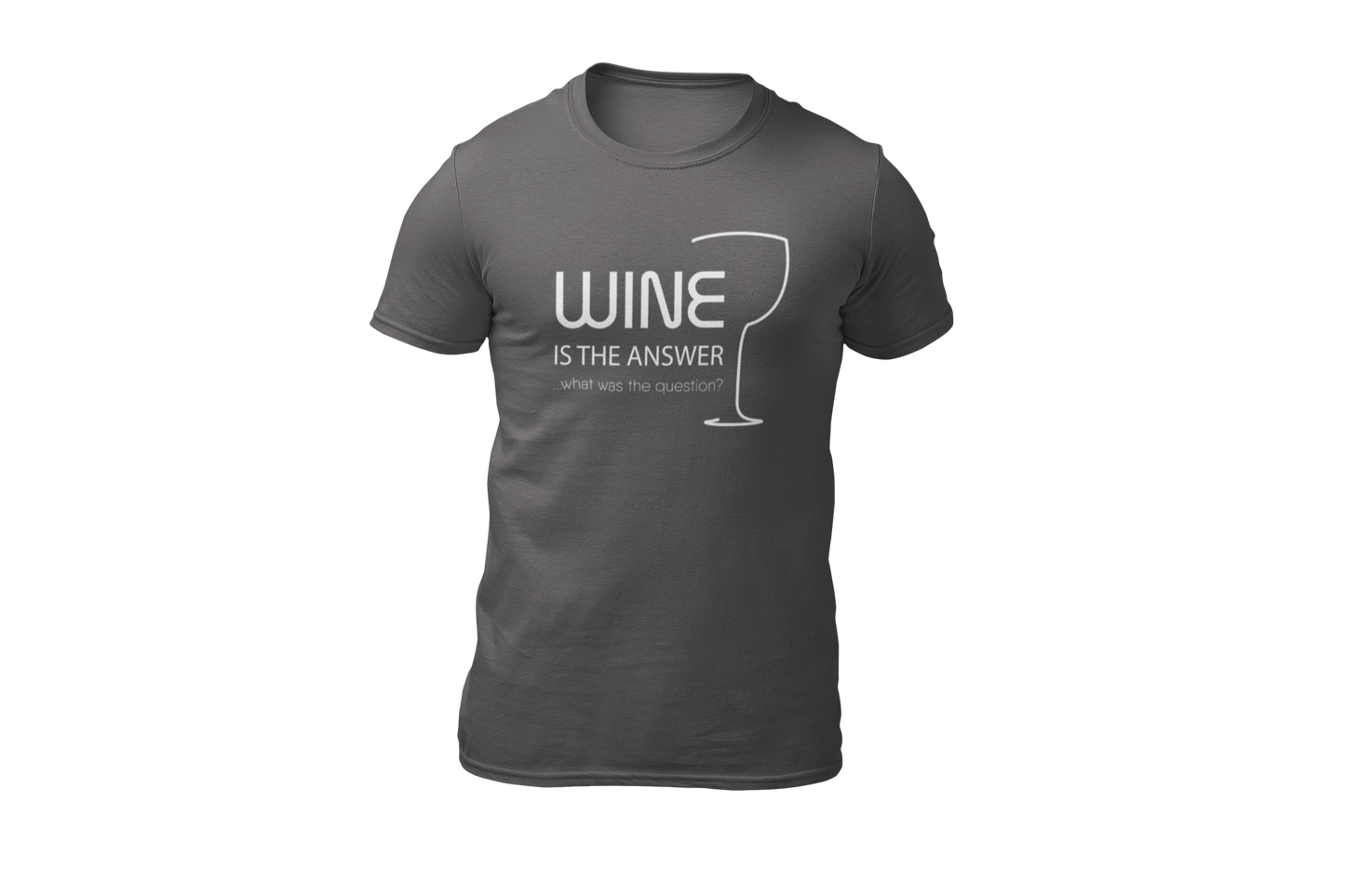 Wine is the answer shirt grey