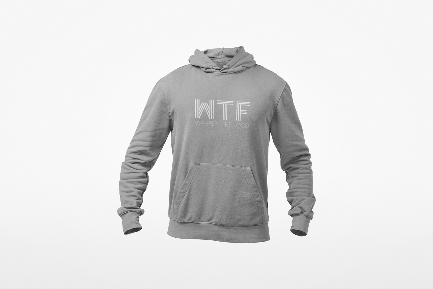Wtf wheres the food hoodie donnie light grey