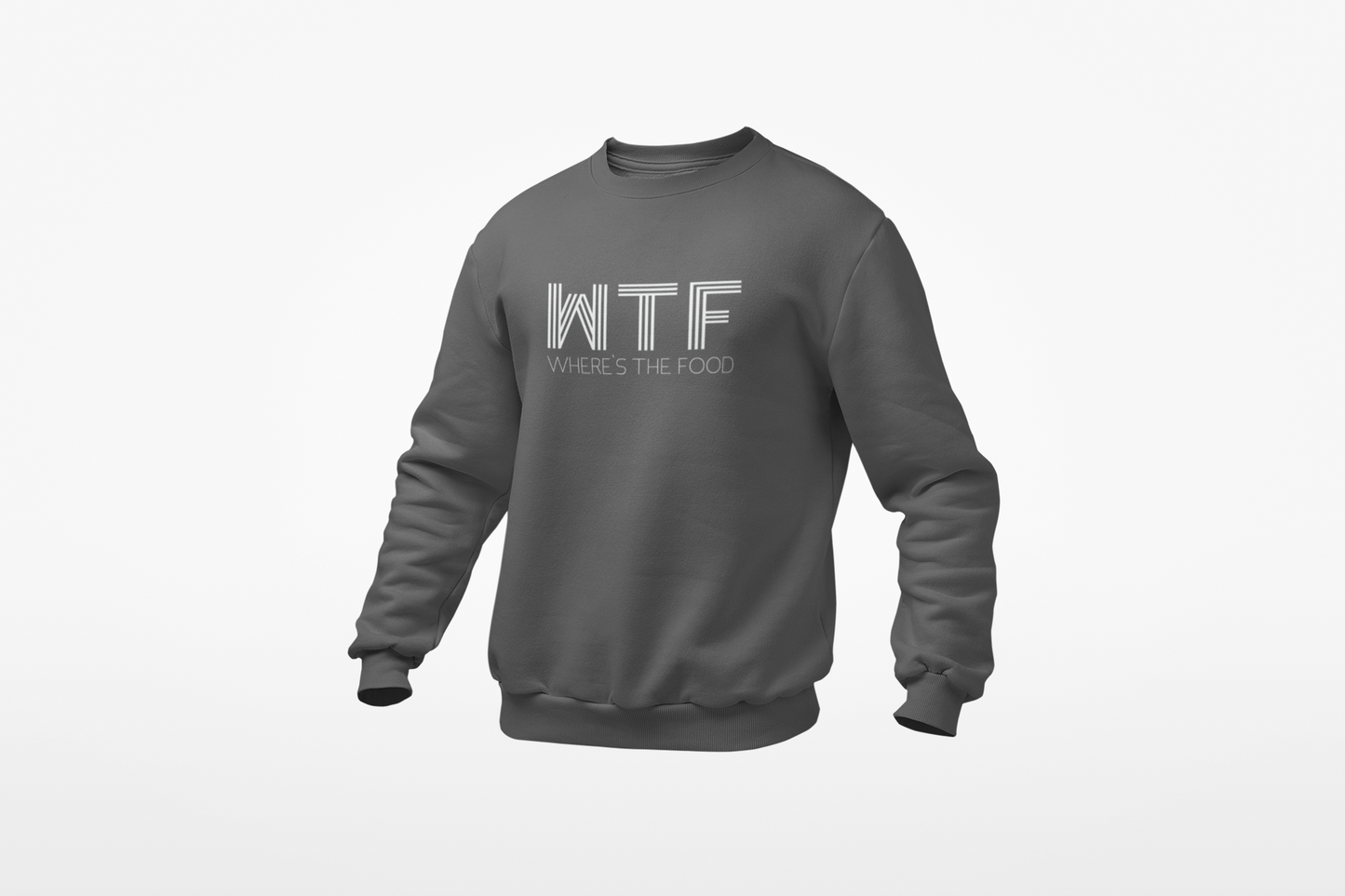 Wtf wheres the food sweater donnie dark grey