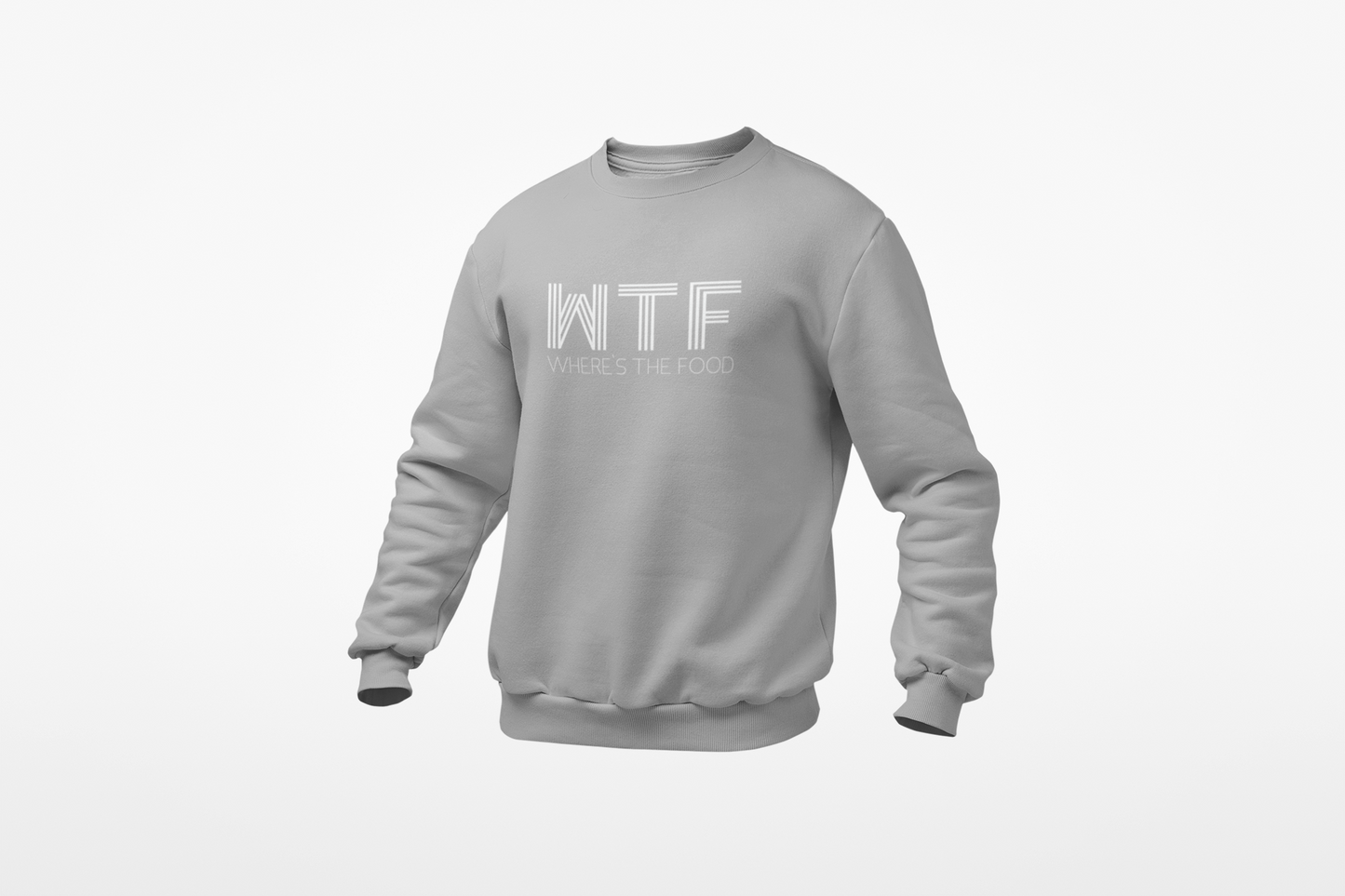 Wtf wheres the food sweater donnie light grey